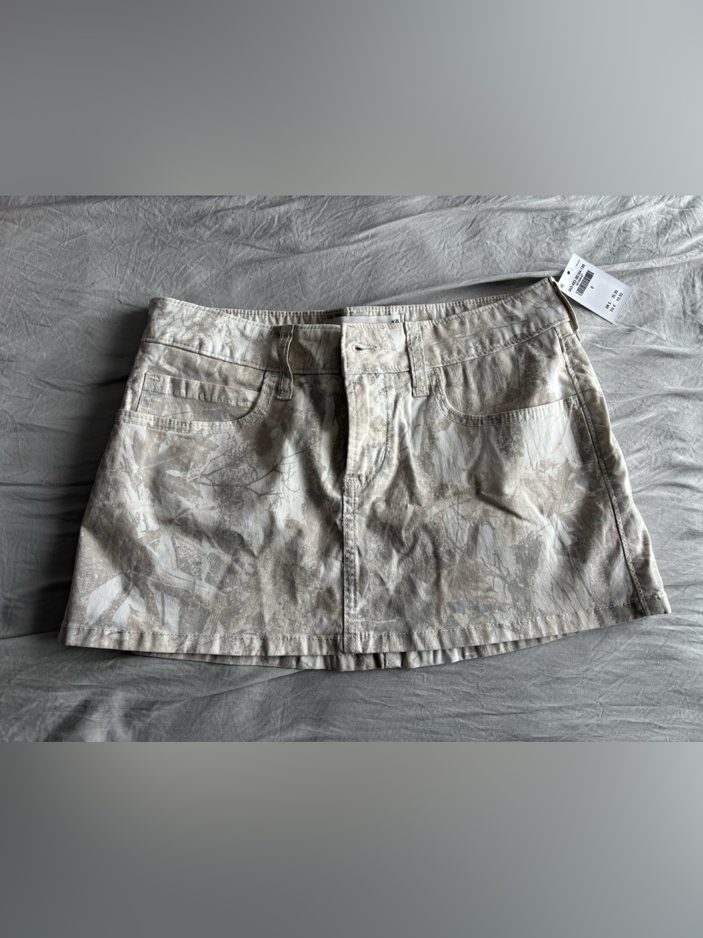Hollister Beige Camouflage Mini Skirt